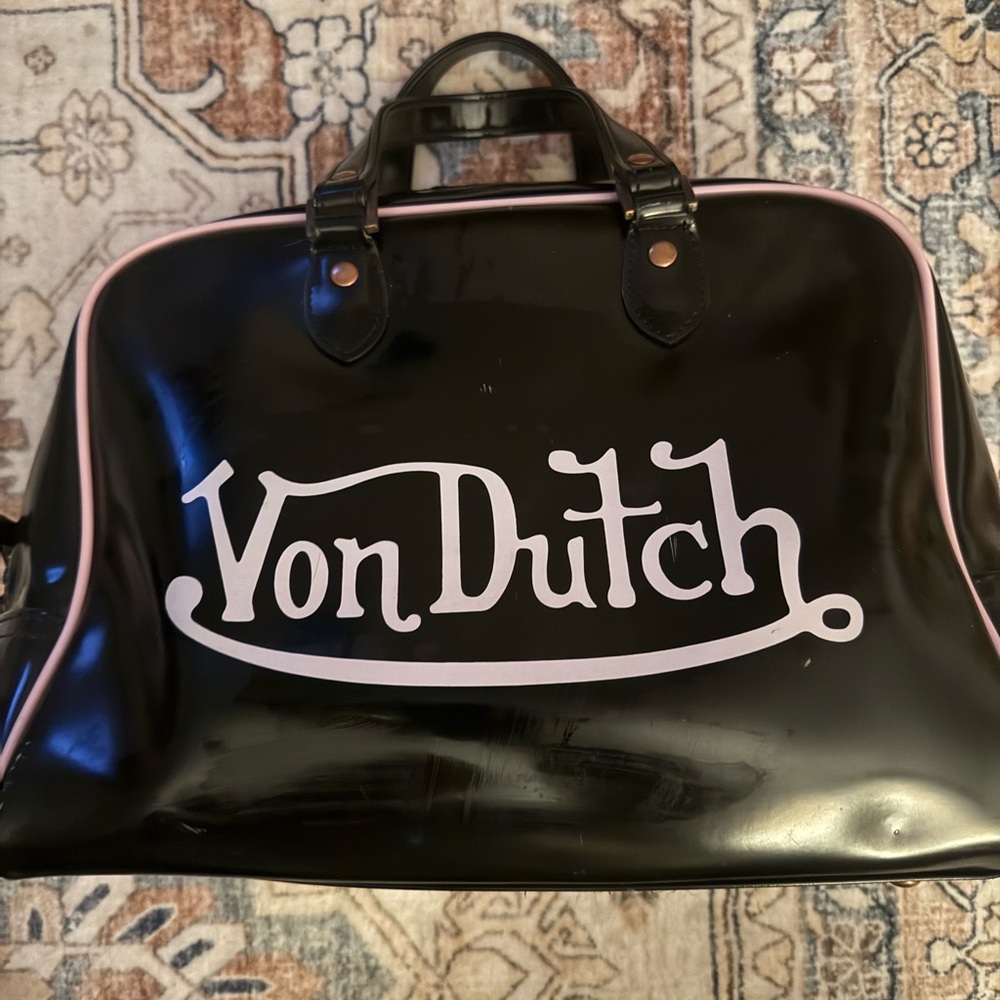 Original Von Dutch Black and Pink Women's Bag